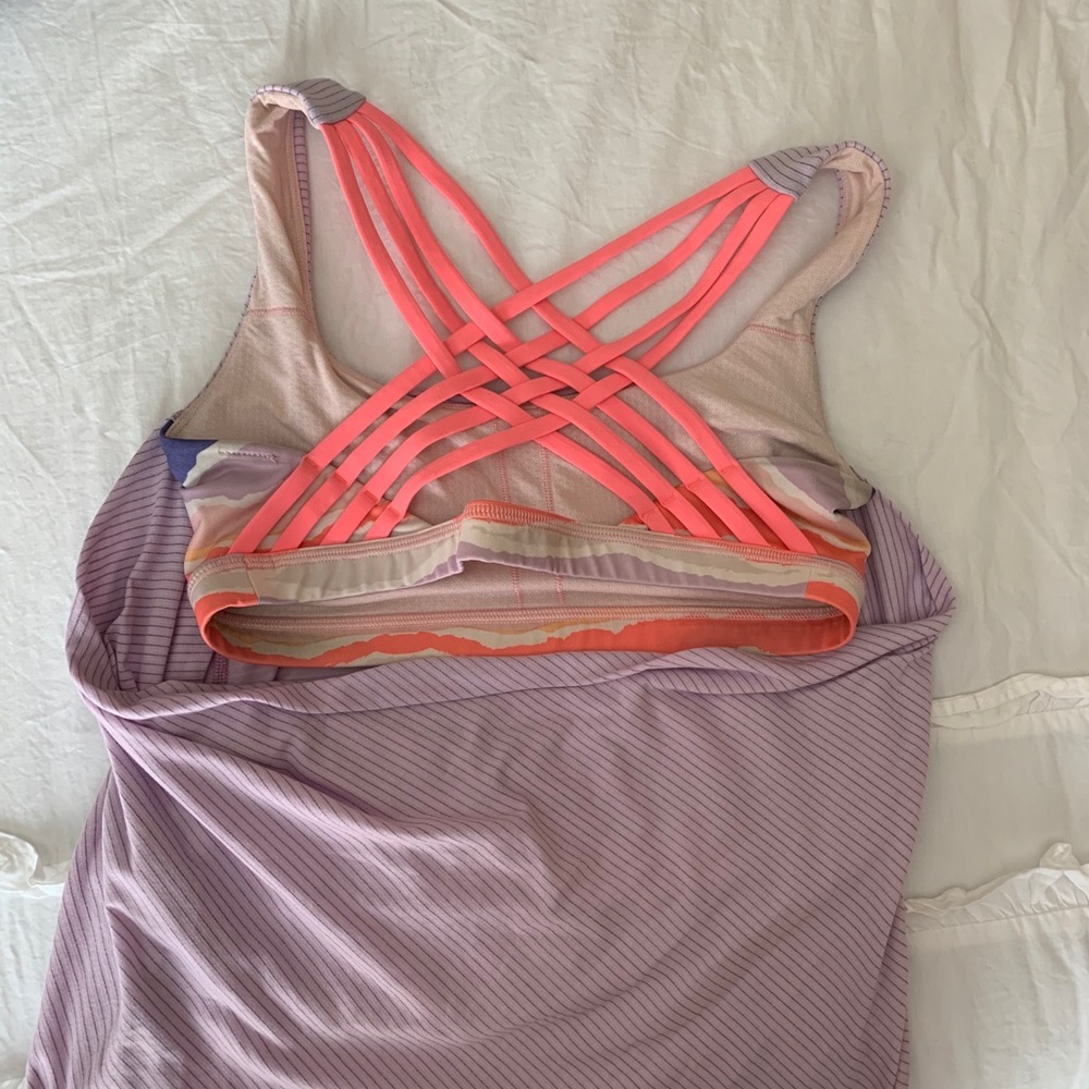 Lululemon Free to Be bra tank size 4 lavender